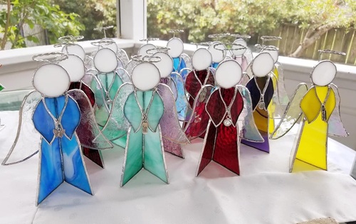 Stained glass angels